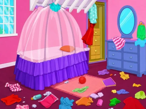 Игра Неубранная комната Золушки