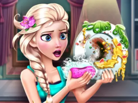 elsa-washes-dishes