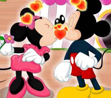 Mickey Mouse Kissing