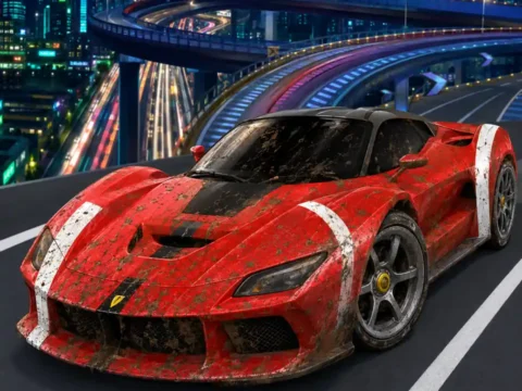Игра Ночная мойка машины