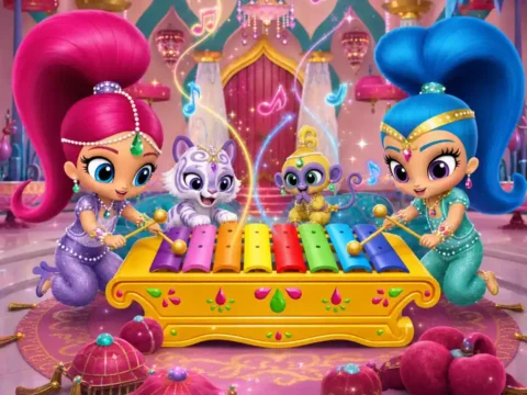 Игра Шиммер и Шайн: 1, 2, 3 — Скрипичный ключ